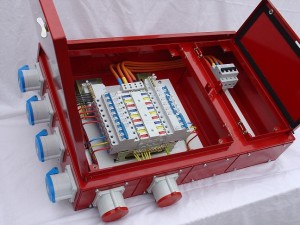 Temporary site distribution unit with sockets (WMU)